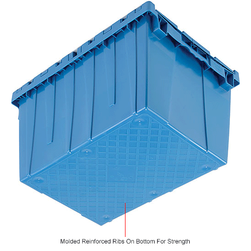 plastic attached lid shipping totes