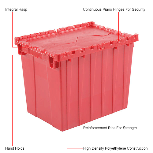 Plastic shipping storage container 