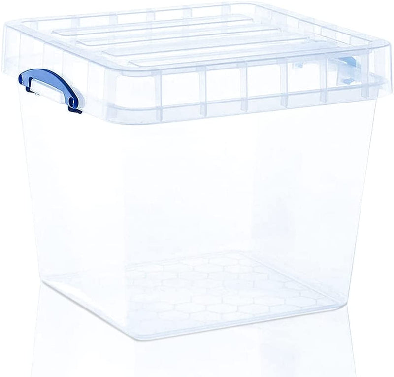 plastic shipping/storage tote with attached lid