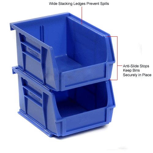 double plastic stack and hang bins tote