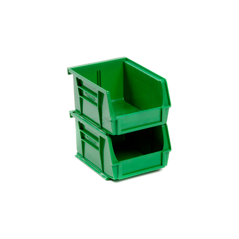 double green storage stackable bins