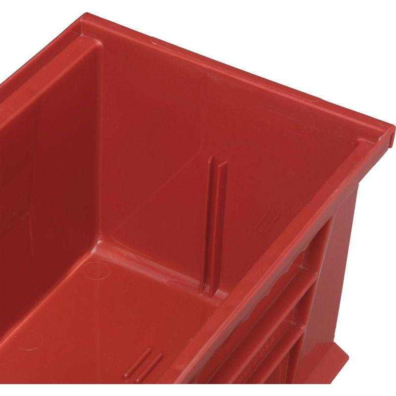 stacking bins red color