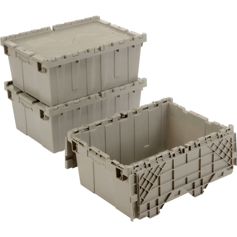 plastic shipping tote with lid