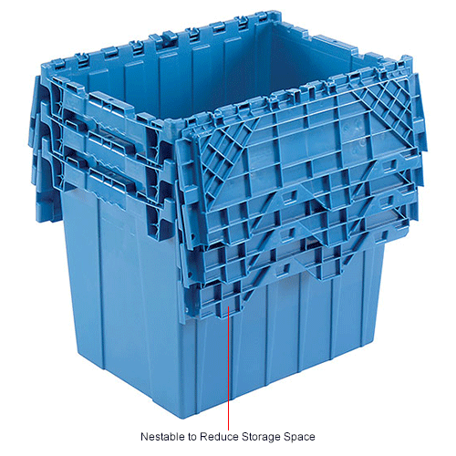 Plastic Attached Lid Shipping & Storage Container