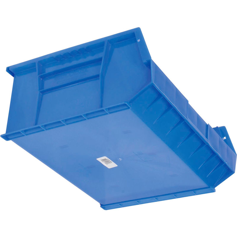 blue large plastic stack & hang bins