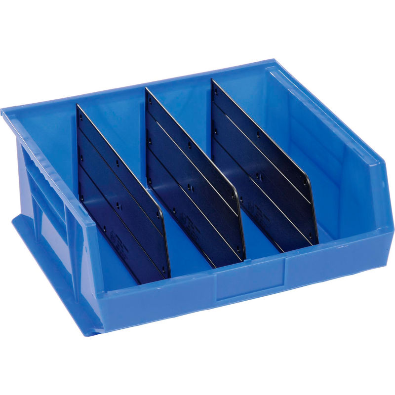 plastic stacking bins blue color