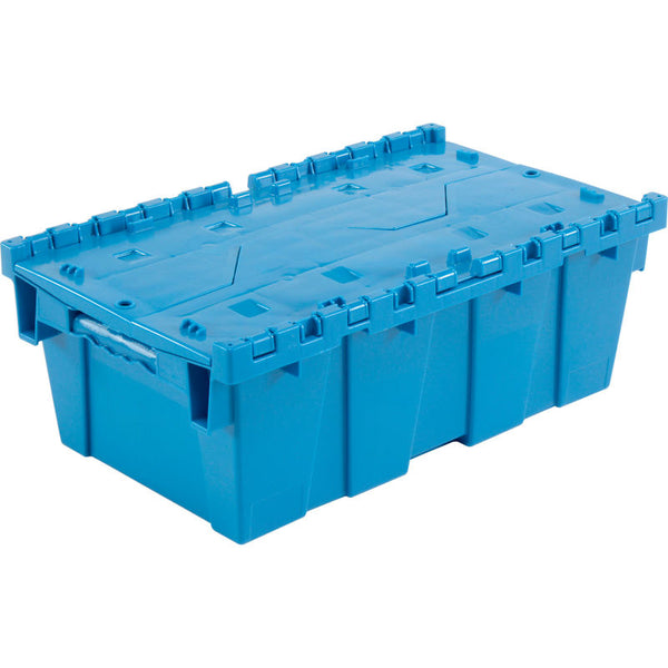 Plastic storage Totes with attached lids