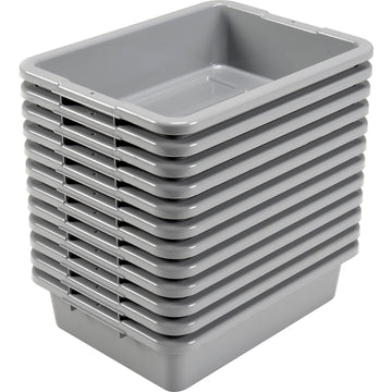 Grey Plastic Nest and Stack Tote Lid - 25 1/4L x 16 1/4W