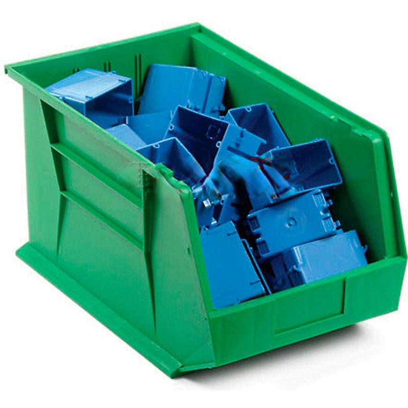 plastic storage totes green color