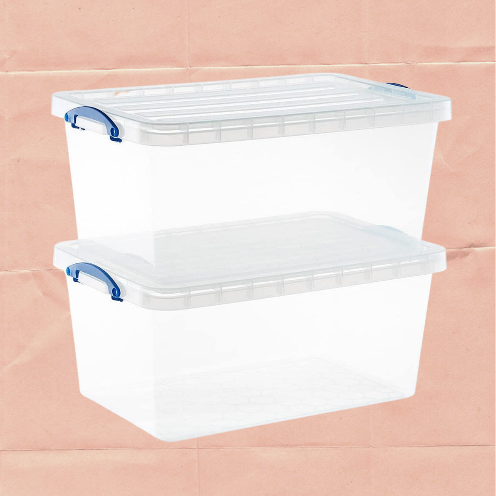 Buy Clear Plastic Storage Bin Tote Organizing Container with Durable L –  Tejal Trends