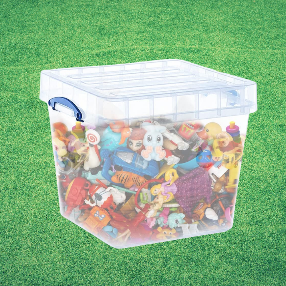 Buy Clear Plastic Storage Bin Tote Organizing Container with Durable L –  Tejal Trends