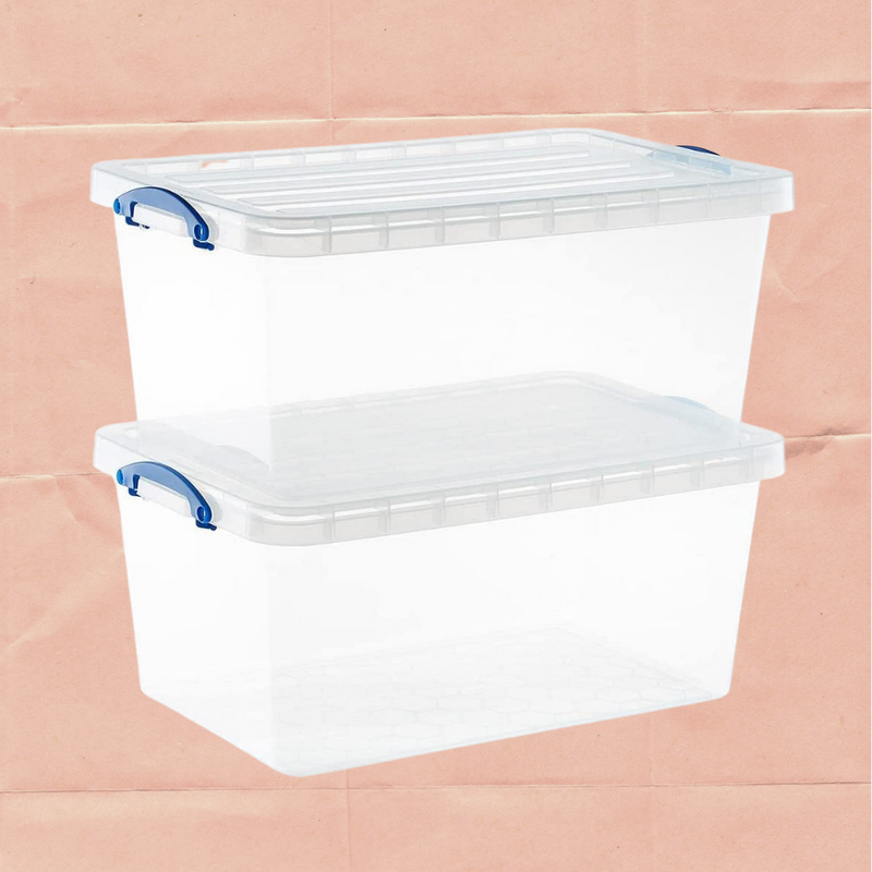 Clear Plastic Storage Bin Tote Organizing Container with Durable Lid 